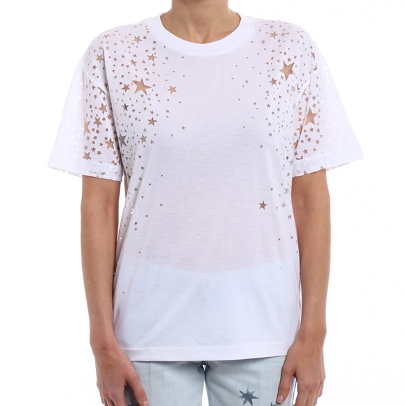 Sheer Stella Mccartney white tee with stars - Picture 5 of 5